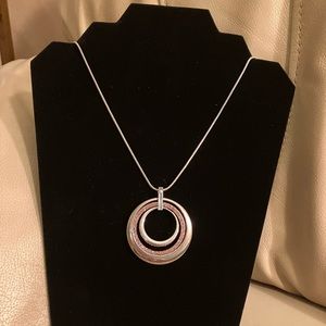 Long necklace with Light Pink Rhinestones